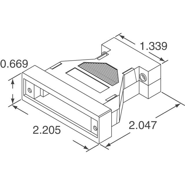 957-925-010R011 NorComp Inc.  Capots de connecteurs D-Sub en forme de D